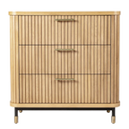 Stirling Oak 3 Drawer Chest - Natural