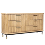 Sophia Oak 6 Drawer Chest - Natural