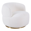 Tubby Swivel Arm Chair - Ecru