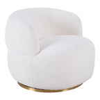 Tubby Swivel Arm Chair - Ecru