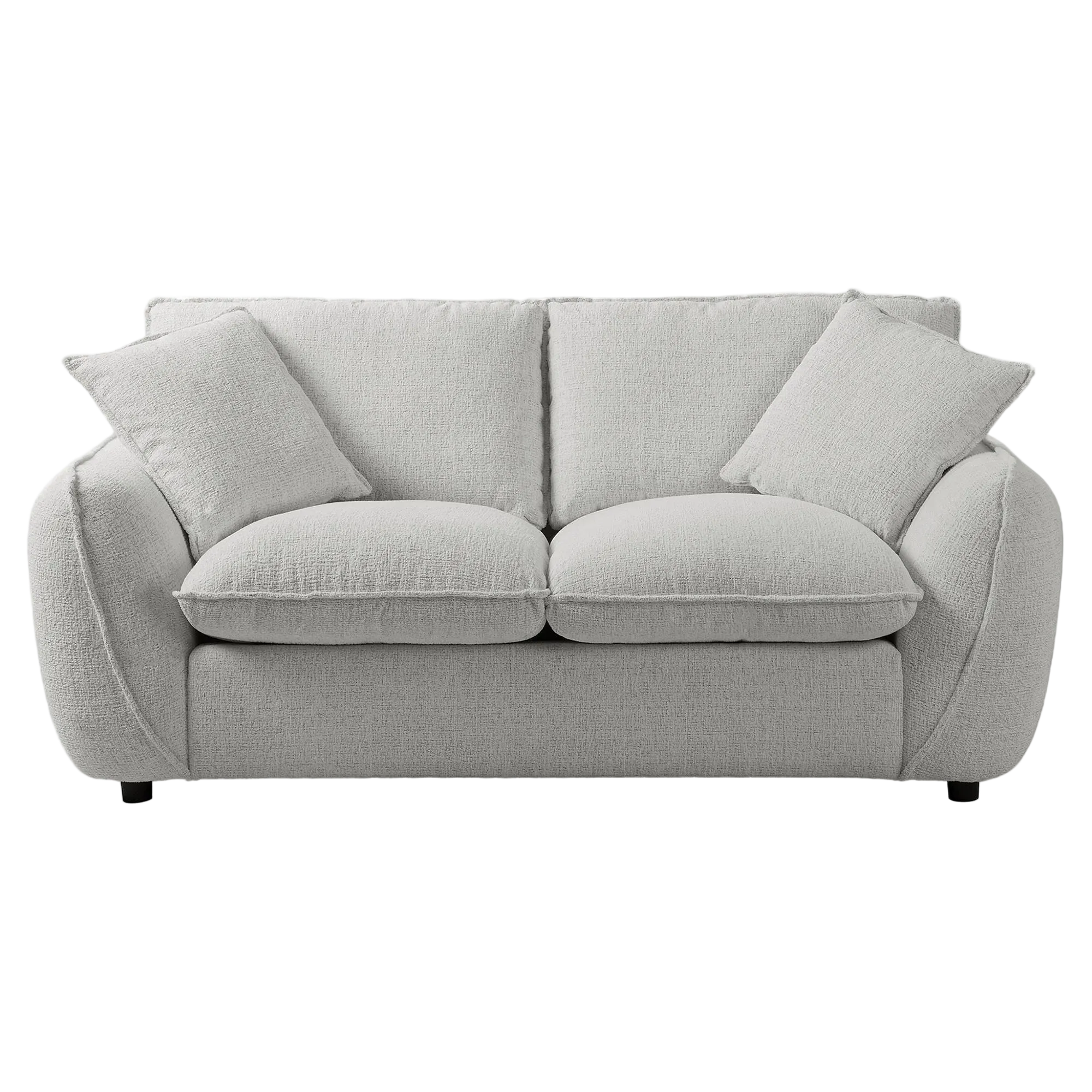 Braddock Fabric Sofa, 2 Seater, Snow