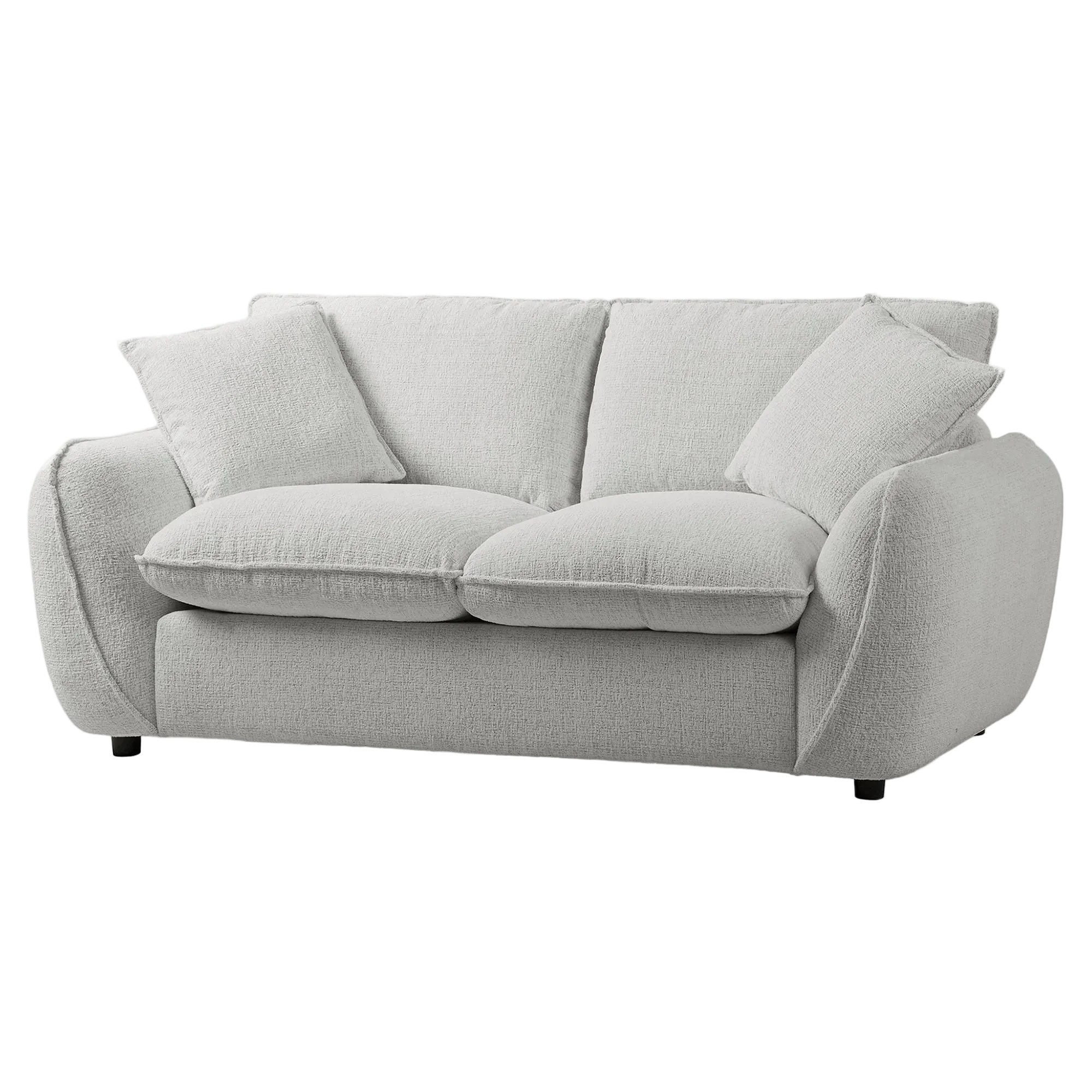 Braddock Fabric Sofa, 2 Seater, Snow