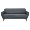 Flevia Fabric Sofa, 3 Seater, Dark Grey