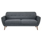 Flevia Fabric Sofa, 3 Seater, Dark Grey