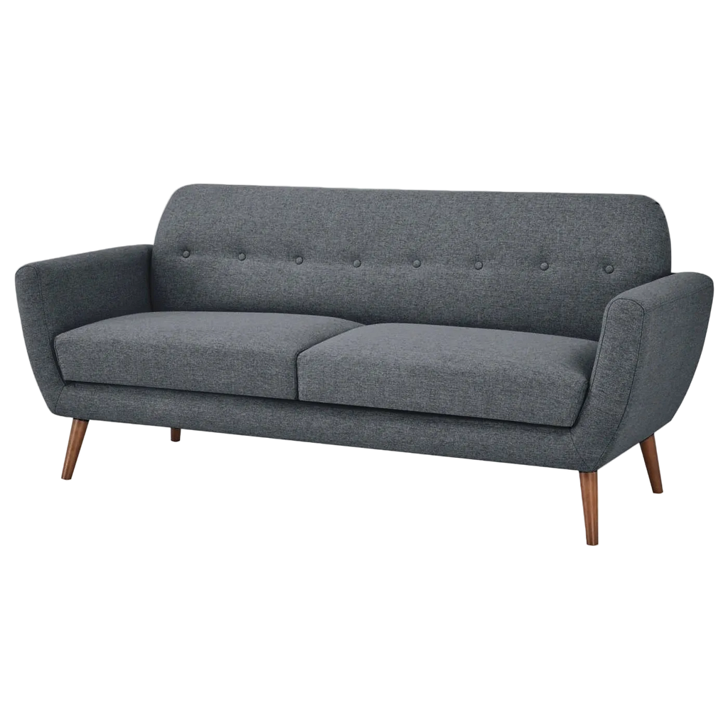 Flevia Fabric Sofa, 3 Seater, Dark Grey