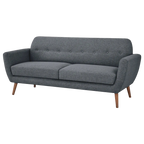 Flevia Fabric Sofa, 3 Seater, Dark Grey