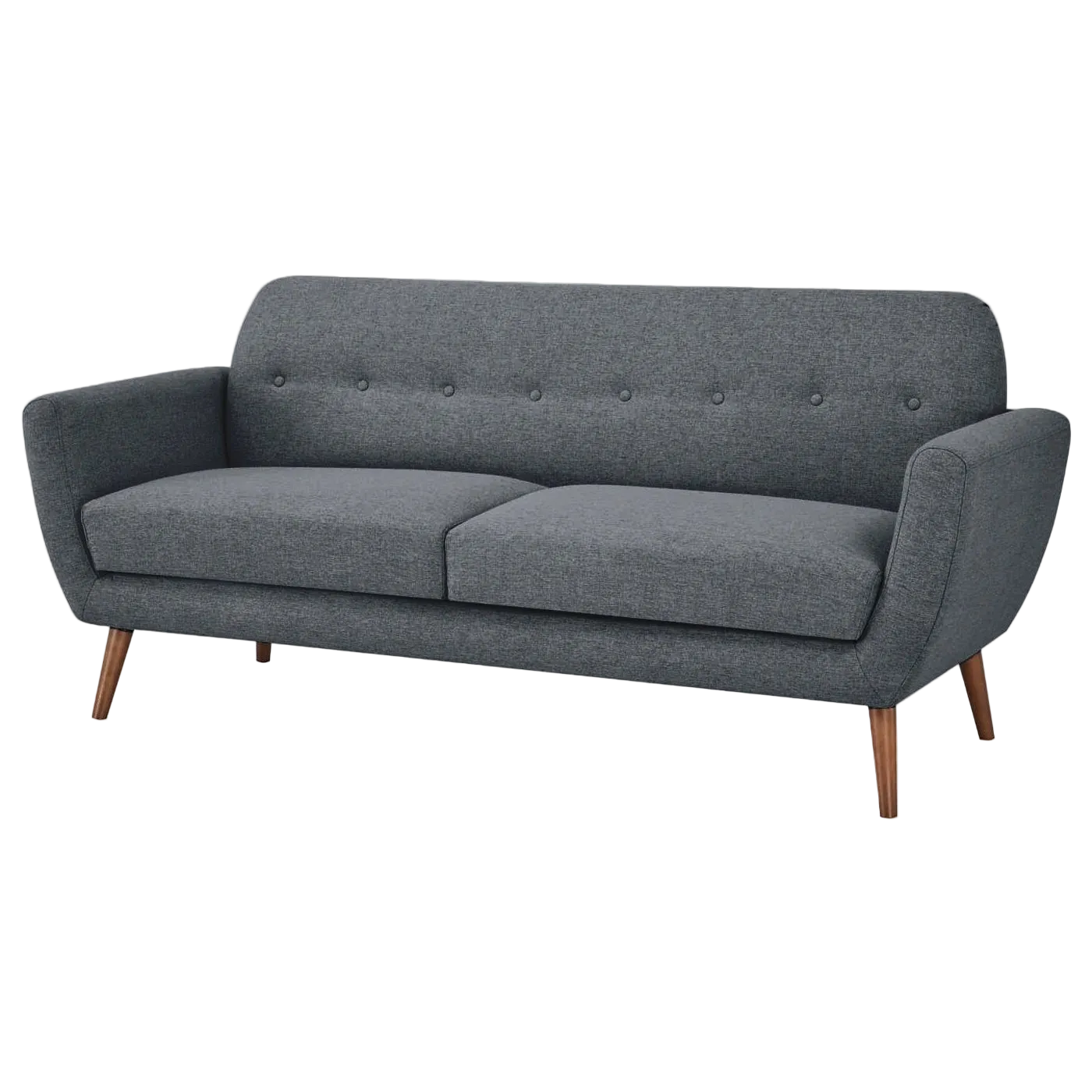 Flevia Fabric Sofa, 3 Seater, Dark Grey