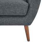 Flevia Fabric Sofa, 3 Seater, Dark Grey