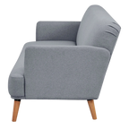 Benholm Fabric Click Clack Sofa Bed, 3 Seater, Light Grey
