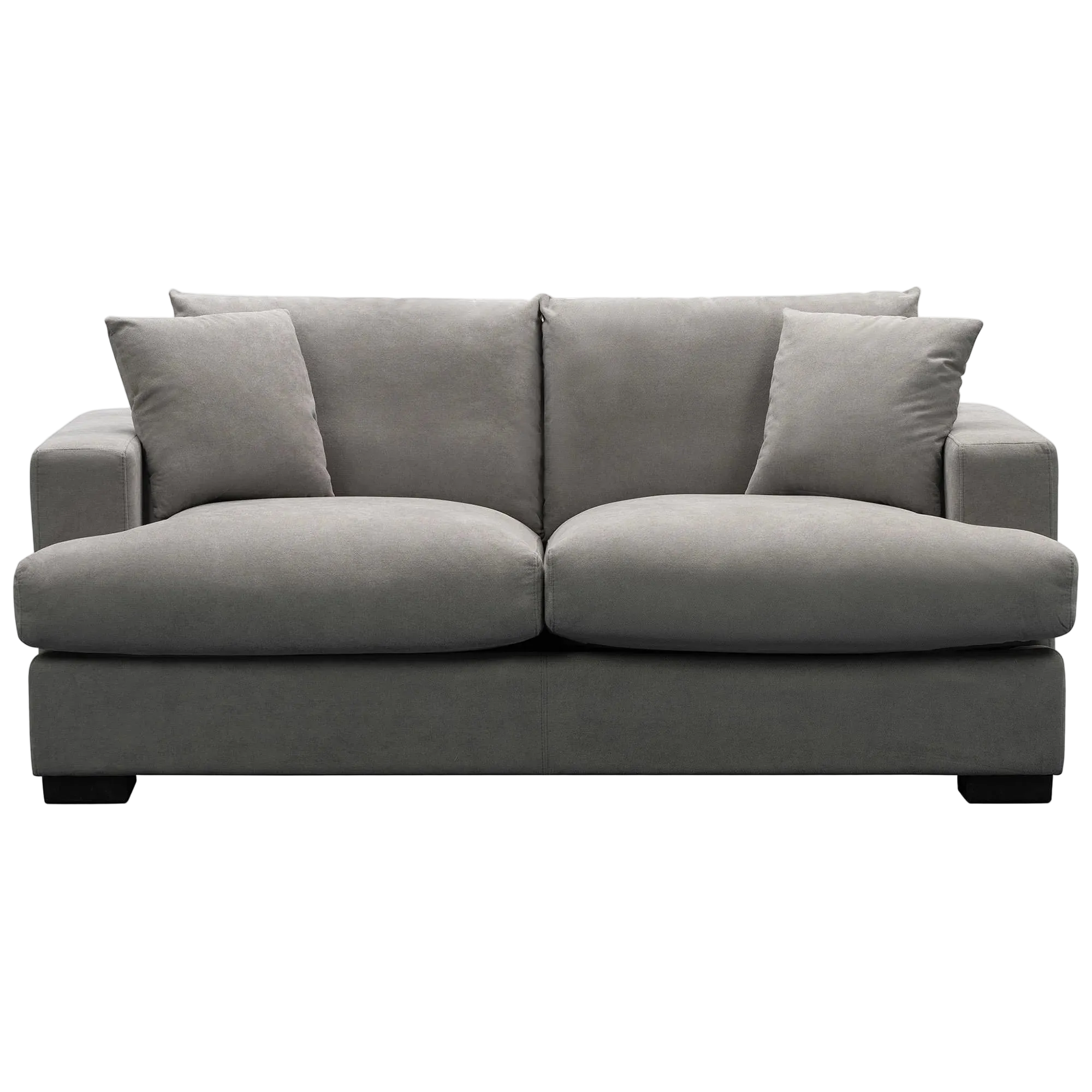 Bernardo Fabric Sofa, 2 Seater, Light Grey