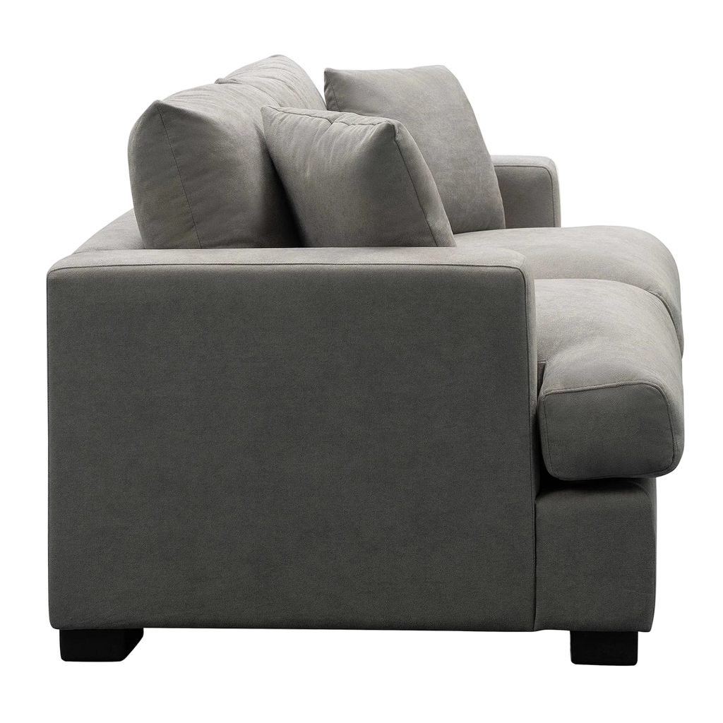 Bernardo Fabric Sofa, 2 Seater, Light Grey