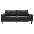 Anava PU Leather Sofa, 3 Seater, Licorice