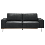 Anava PU Leather Sofa, 3 Seater, Licorice