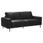 Anava PU Leather Sofa, 3 Seater, Licorice