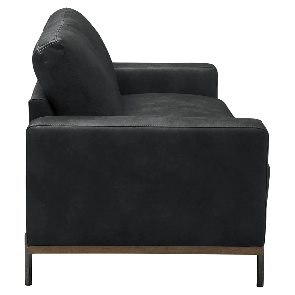 Anava PU Leather Sofa, 3 Seater, Licorice