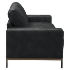 Anava PU Leather Sofa, 3 Seater, Licorice