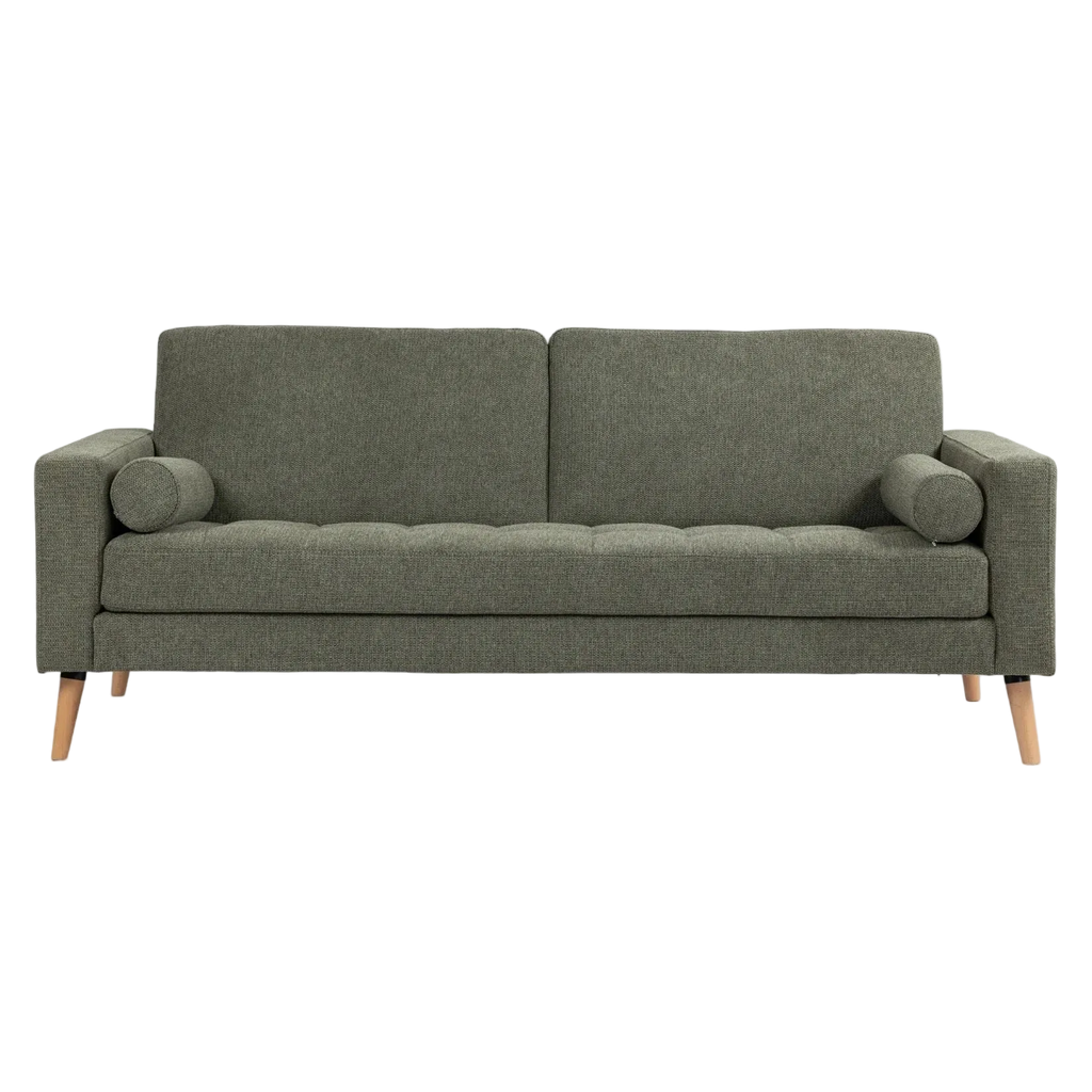 Wyatt Fabric Sofa, 3 Seater, Olive