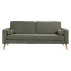 Wyatt Fabric Sofa, 3 Seater, Olive