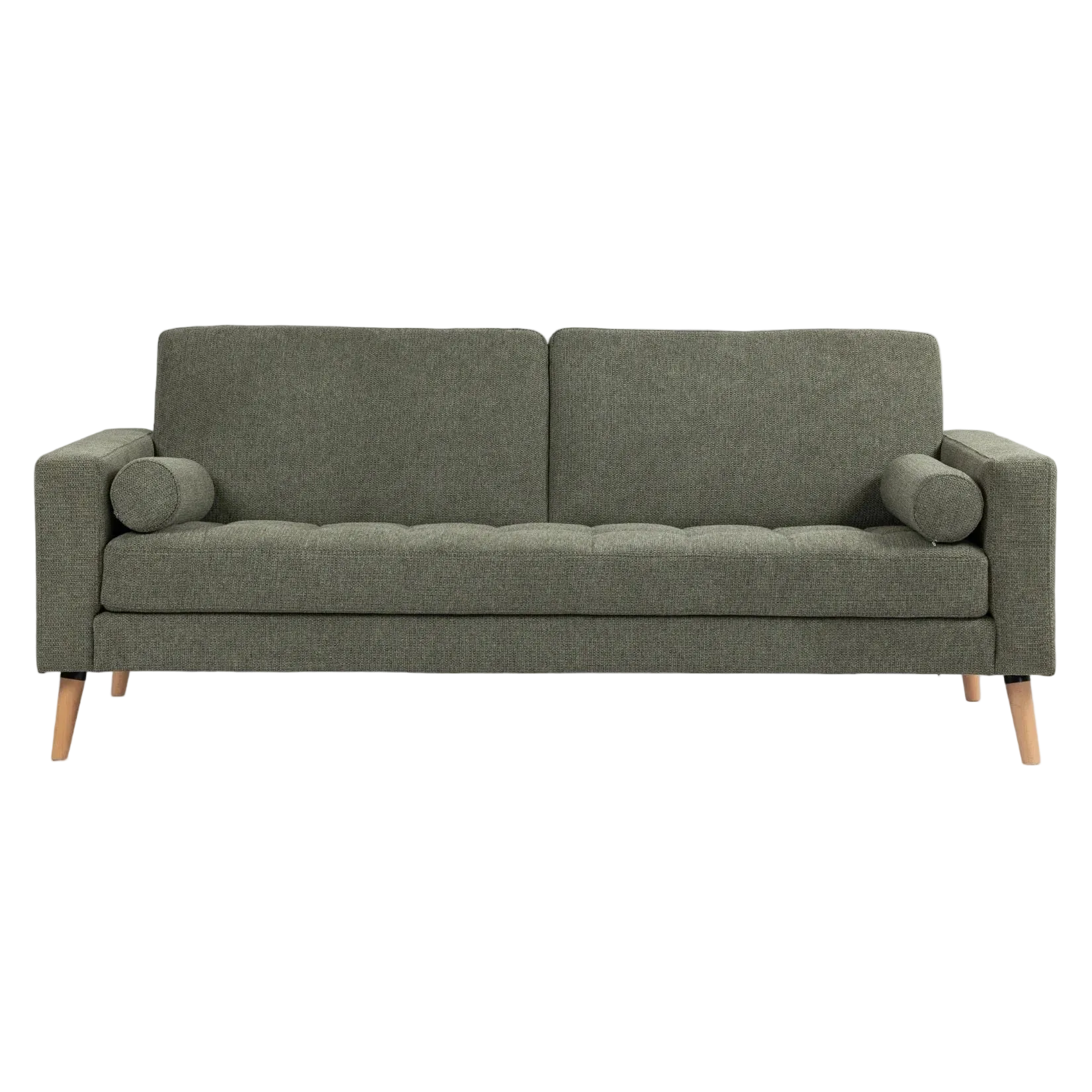 Wyatt Fabric Sofa, 3 Seater, Olive