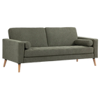 Wyatt Fabric Sofa, 3 Seater, Olive