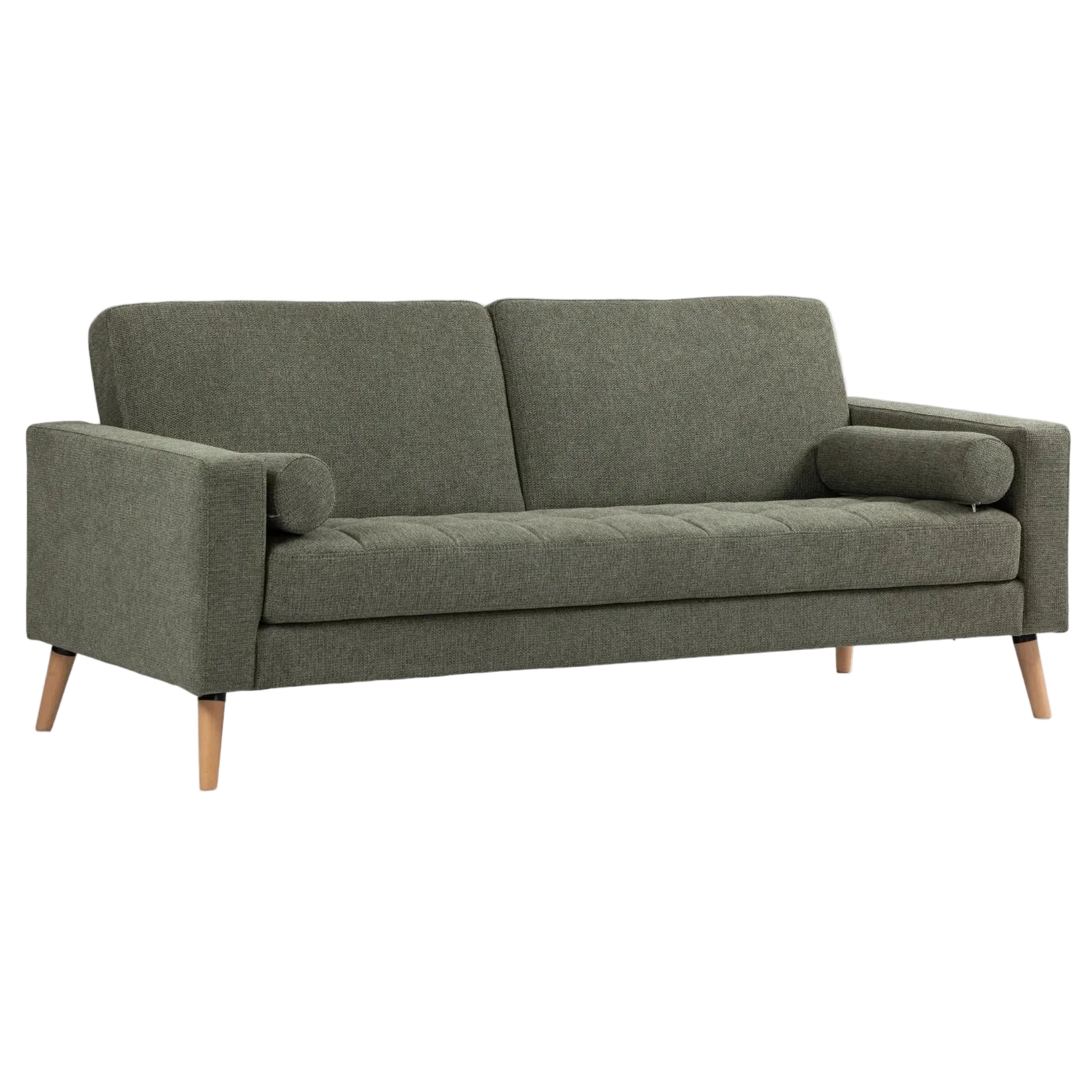 Wyatt Fabric Sofa, 3 Seater, Olive