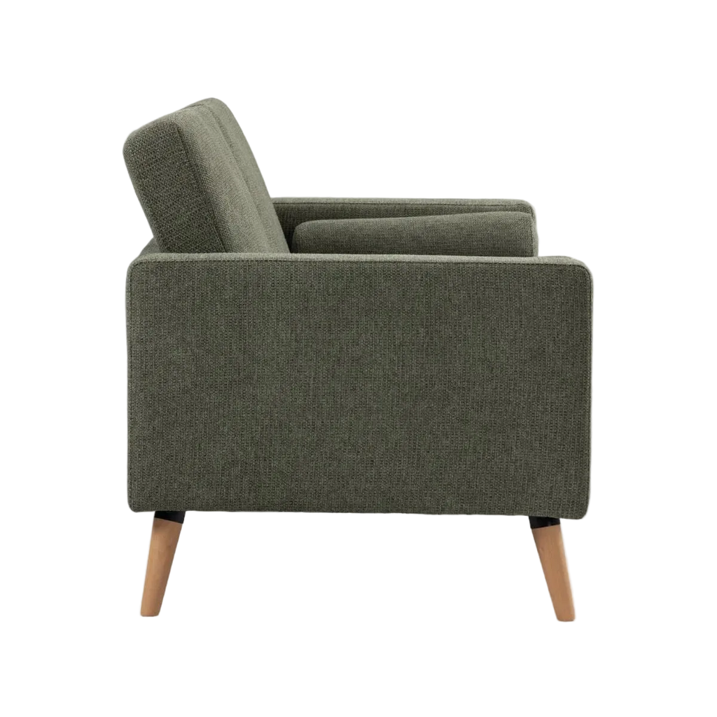 Wyatt Fabric Sofa, 3 Seater, Olive
