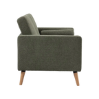 Wyatt Fabric Sofa, 3 Seater, Olive
