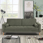 Wyatt Fabric Sofa, 3 Seater, Olive