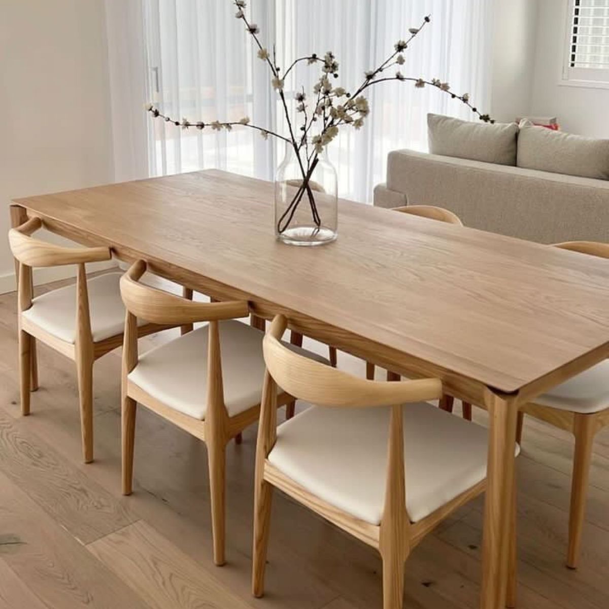 Hans Wegner Elbow Chair CH20 - Natural Ash White Seat