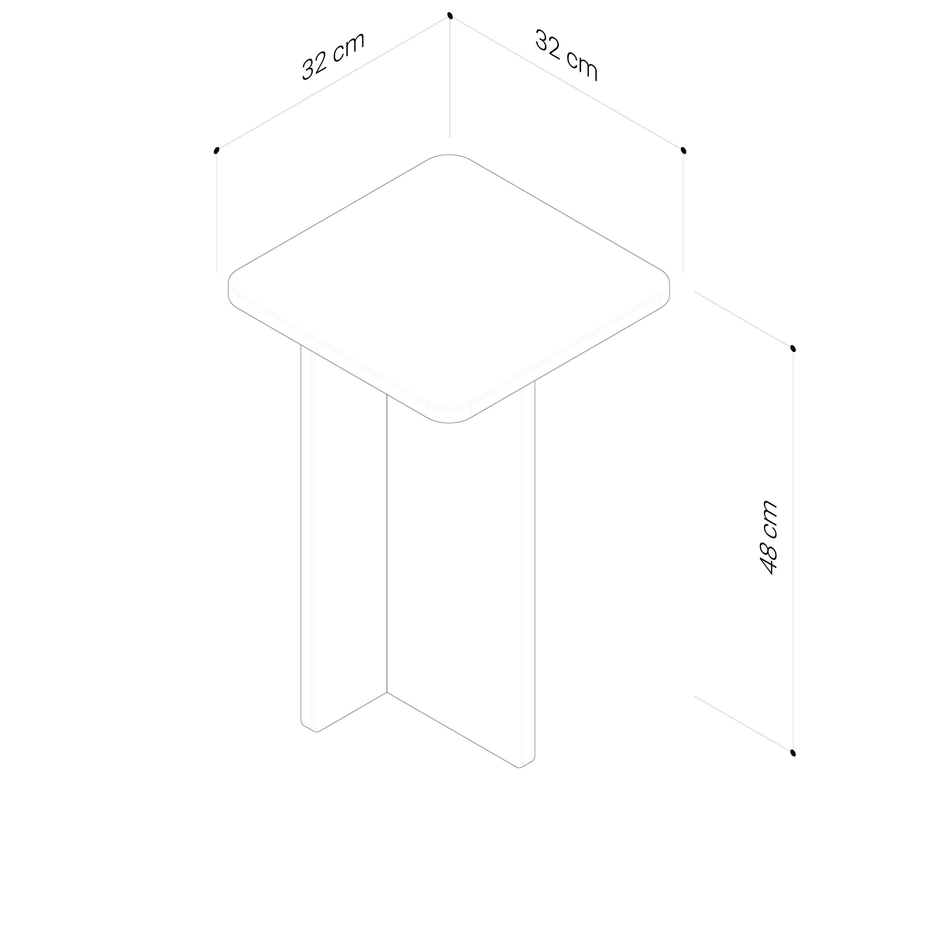 Pierre Side Table - Dark Emperador