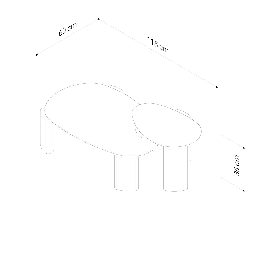 Montpellier Nesting Table - Silver Travertine & Glass