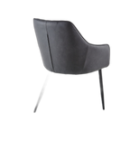 Arco PU Leather Dining Chair with Metal Legs - Cream