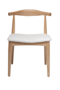 Hans Wegner Elbow Chair CH20 - Natural Ash White Seat