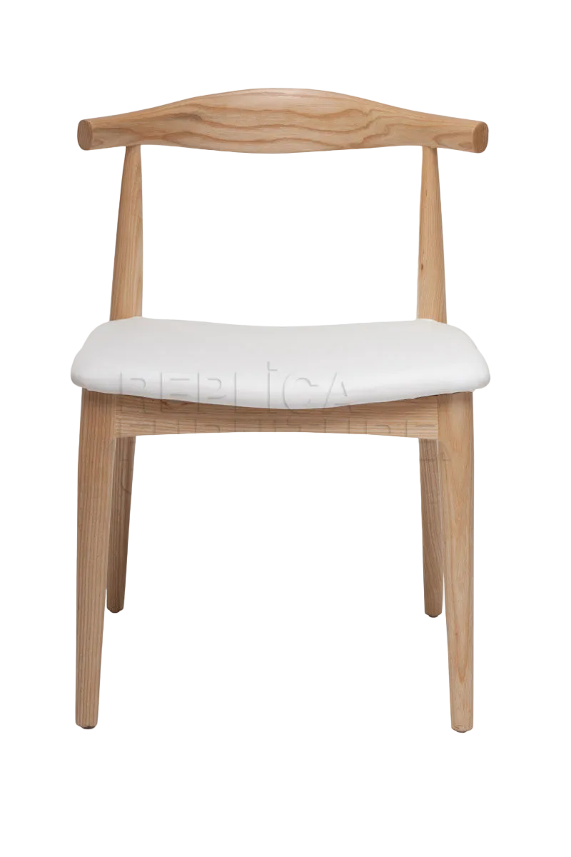 Hans Wegner Elbow Chair CH20 - Natural Ash White Seat