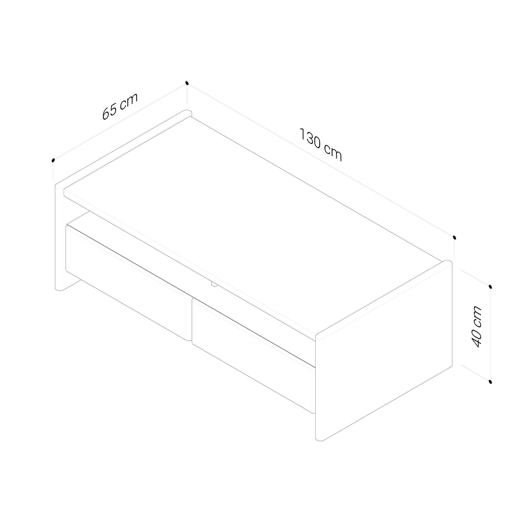 Stella 1300 Coffee Table - Oak Natural