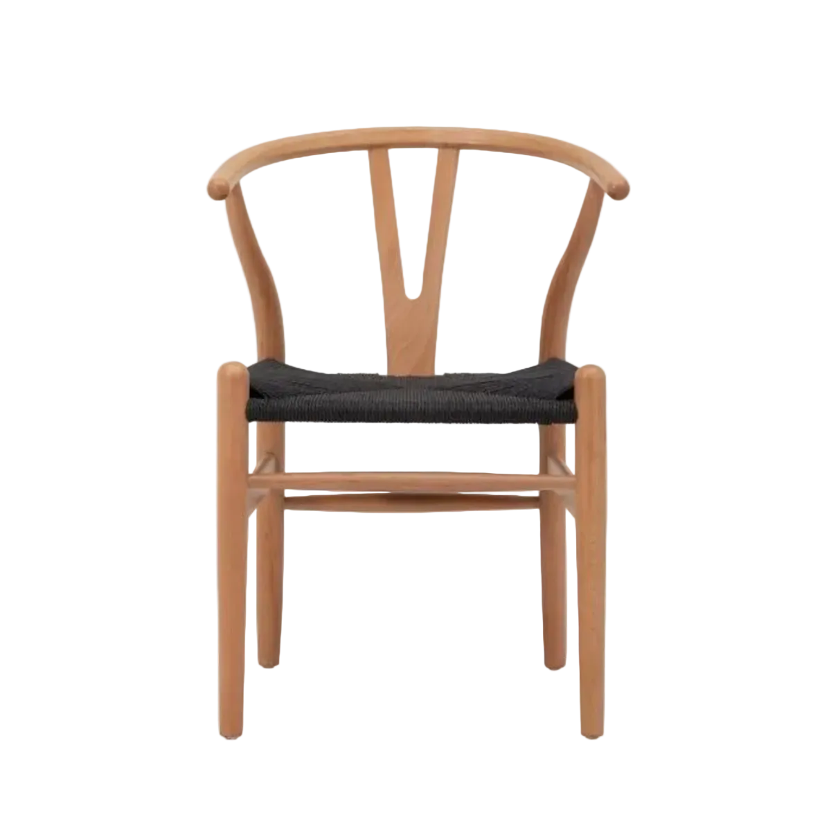Hans Wegner Wishbone Chair - Natural Black Cord