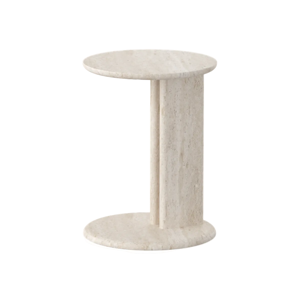 Roquette Side Table - Light Travertine