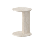 Roquette Side Table - Light Travertine