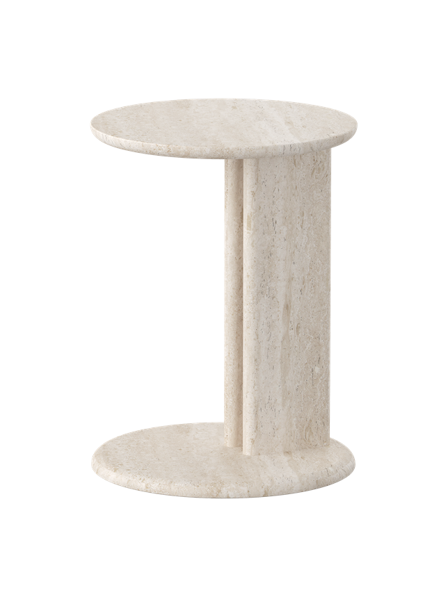 Roquette Side Table - Light Travertine