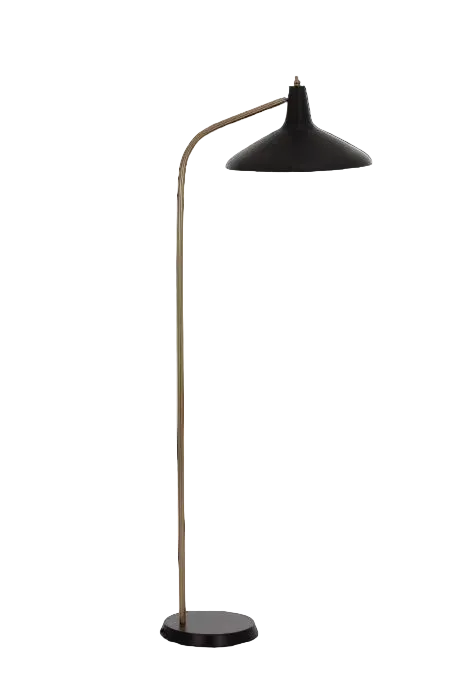 Greta Grossman G-10 Floor Lamp - Black Brass