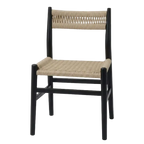 Fitzroy Rattan Dining Chair - Black