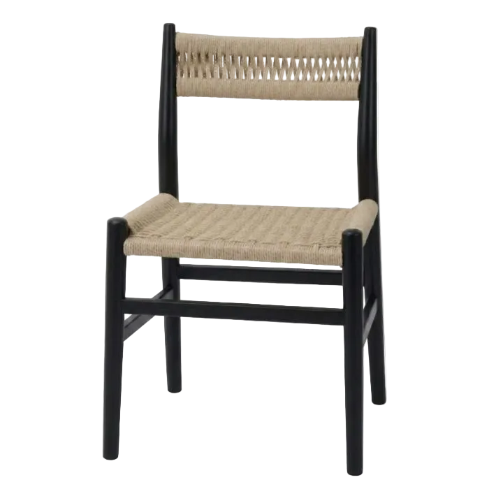 Fitzroy Rattan Dining Chair - Black