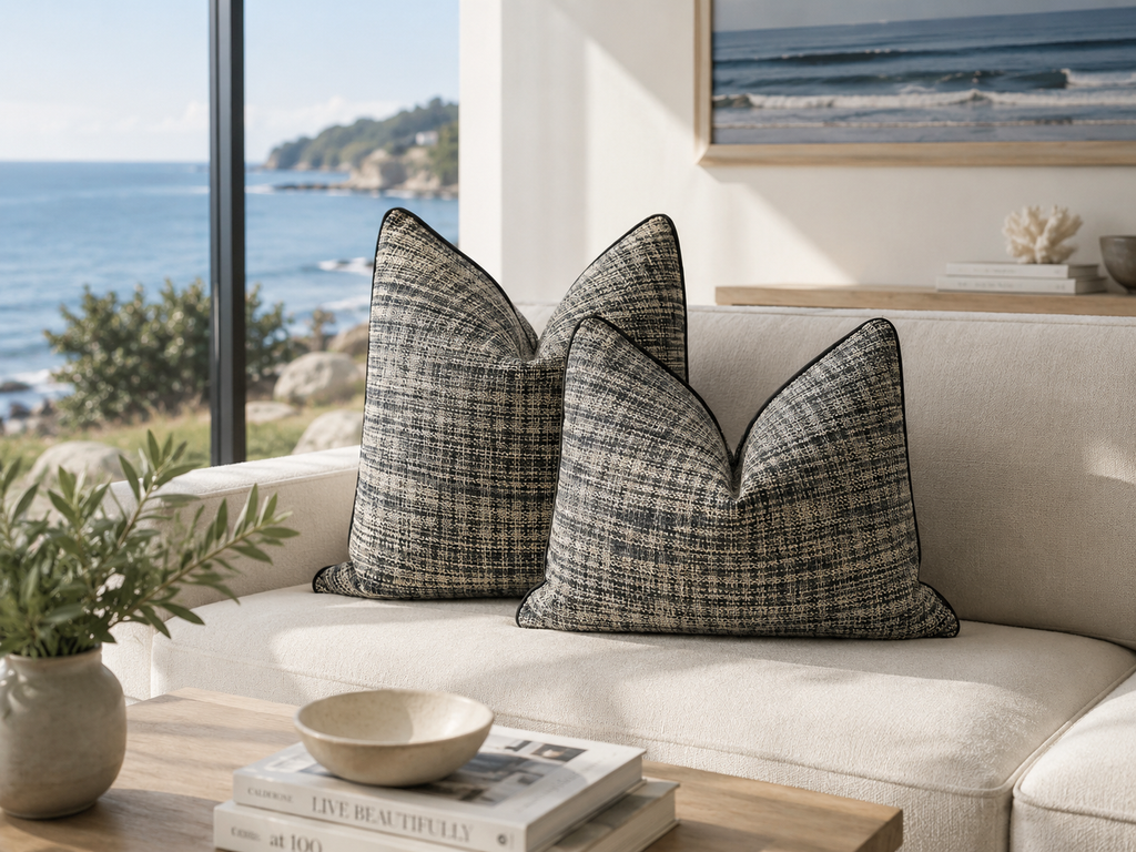 Cream Woven Cushion Feather Insert