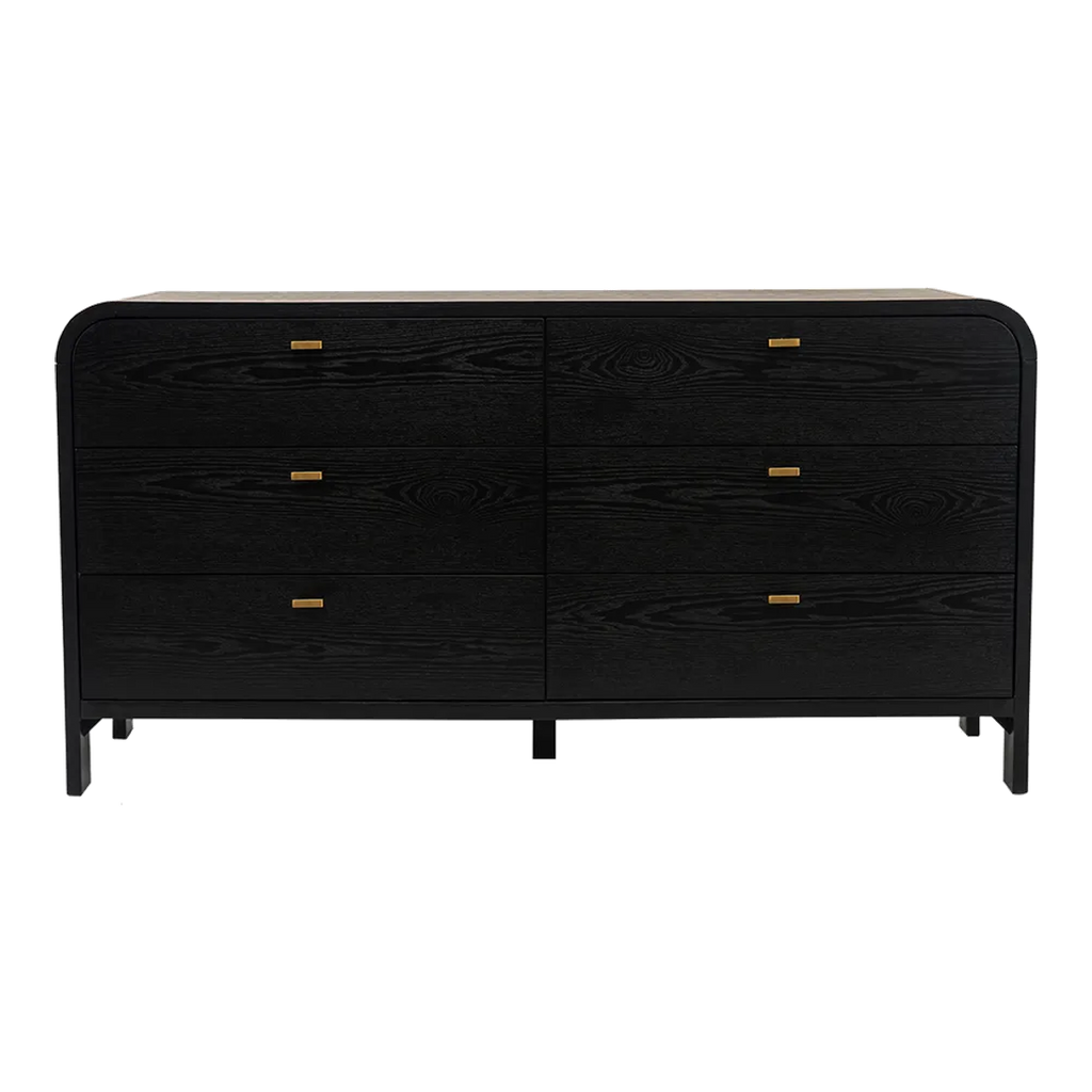 Chisholm 6 Drawer Chest - Black