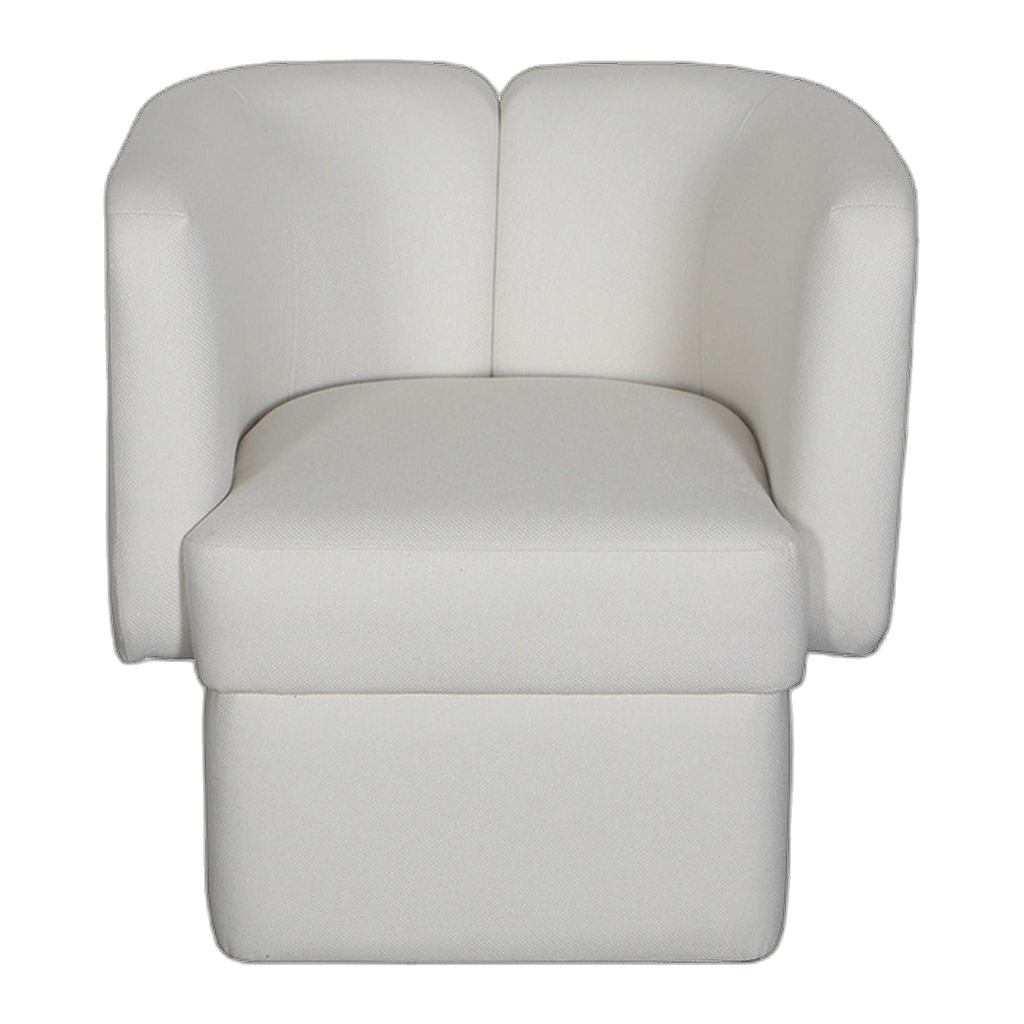 Cleo Tub Arm Chair - White Boucle