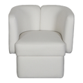 Cleo Tub Arm Chair - White Boucle