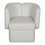 Cleo Tub Arm Chair - White Boucle