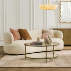 Cocktail Glass Round Coffee Table - Antique Gold