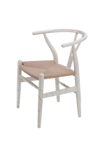 Hans Wegner Wishbone Chair - White Natural Cord