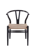 Hans Wegner Wishbone Chair - Black Natural Cord